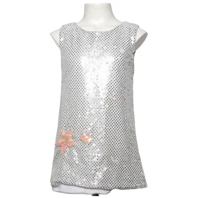 Dress (Silver, White) from Den Goda Fen Polyester