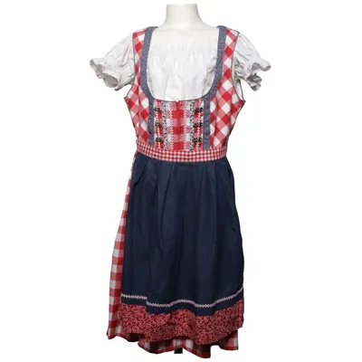 Dirndl (Rood, Wit, Blauw) van Isar-Trachten Katoen, Polyester
