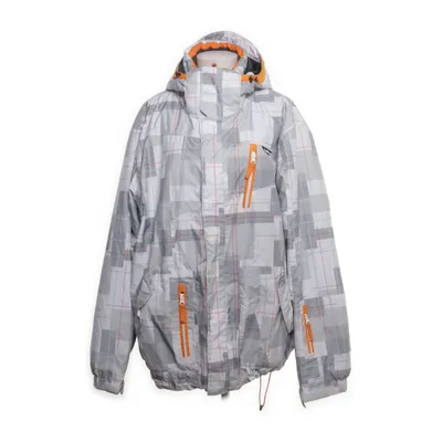 Ski jacket (White, Gray, Orange) from Wedze Polyamide, Recycled polyester