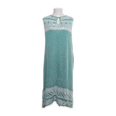 Jurk (Turquoise, Wit) van IVKO Katoen