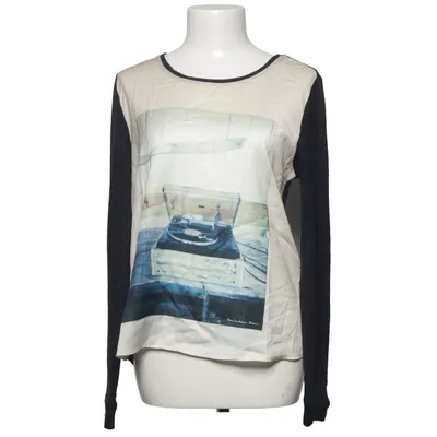 Long sleeve T-shirt (Black, Beige, Blue) from Maison Scotch Polyester, Viscose