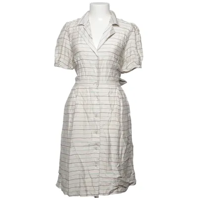 Skjortklänning (Beige, Vit) från DKNY Linne, Polyamid, Polyester, Viskos