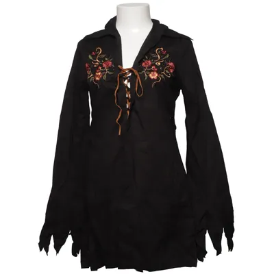 Bluse (Sort, Flerfarvet) fra Ole Bomuld, Elastan