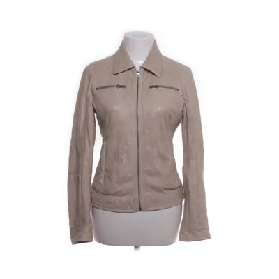 Leather jacket (Beige) from Manguun Leather, Polyester