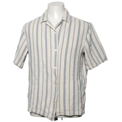 Chemise à manches courtes (Bleu, Beige) de H&M Coton, Polyester, Viscose