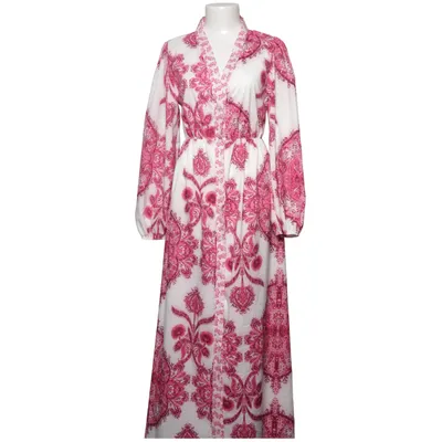 Robe longue (Blanc, Rose) Élasthane, Polyester