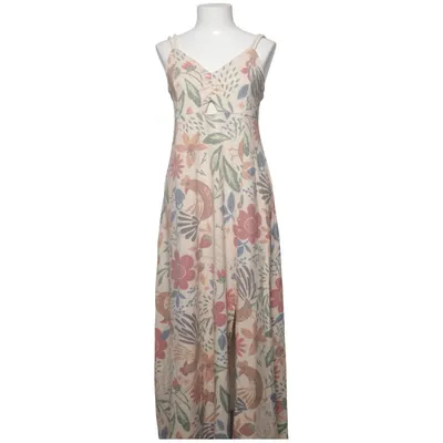 Dress (Beige, Multicolored) from Bluesteel Elastane, Linen, Polyester, Viscose