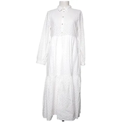 Maxi dress (White) from Zara Cotton, Polyester