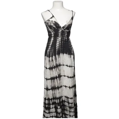 Slå-om-kjole (Sort, Hvid) fra Bamboo Blonde Viscose