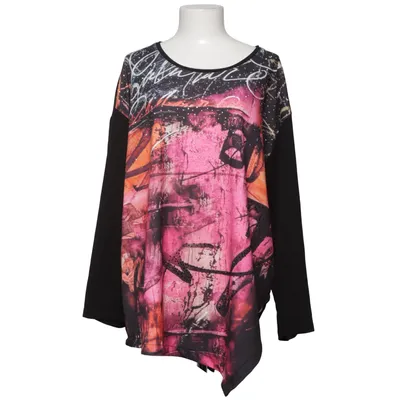 Långärmad t-shirt (Svart, Rosa, Orange) från Frenzi Elastan, Viskos