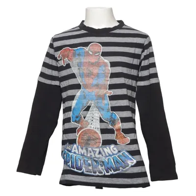T-shirt à manches longues (Noir, Gris) de Marvel Comics Coton, Polyester