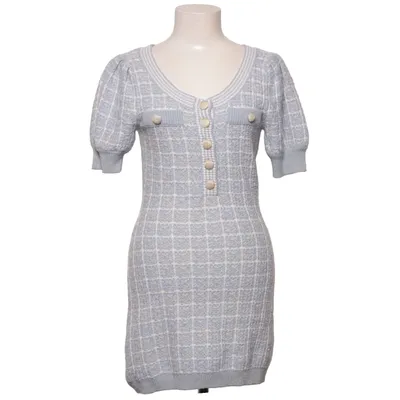 Robe (Bleu, Blanc) de LoveShackFancy Coton, Fibre métallique, Polyamide, Polyester, Laine