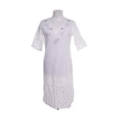 Dress (White, Multicolored) from United Colors of Benetton Cotton
