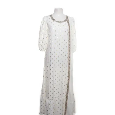 Långklänning (Vit, Guldfärgad) från Moosta Polyester