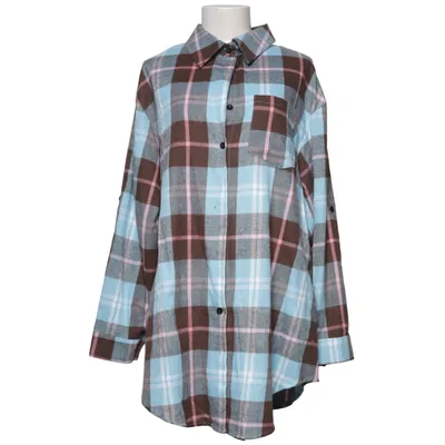 Flanellskjorta (Blå, Brun, Flerfärgad) Bomull, Polyester