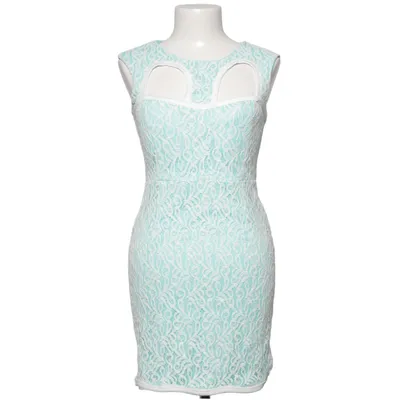 Robe de cocktail (Bleu, Blanc) de Emamoda Coton, Élasthane, Polyester