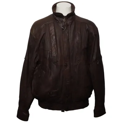 Veste en cuir (Marron) de Tomahawk Cuir, Polyester