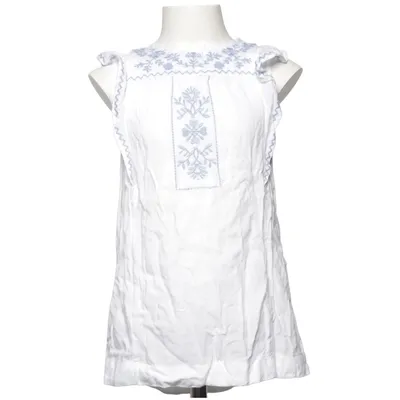 Blouse (Wit, Blauw) van Charabia Viscose