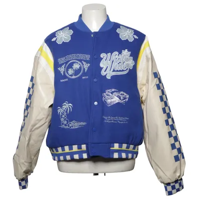 Collegejacke (Blau, Beige, Mehrfarbig) von Boohoo Man Polyester, Polyurethan, Viskose