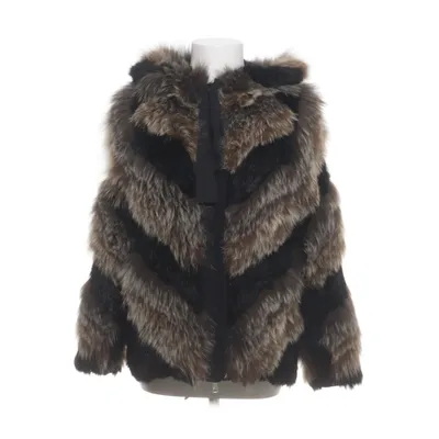 Manteau (Noir) de Bimba y Lola Fourrure de lapin, Polyester, Fourrure de renard, Laine, Viscose