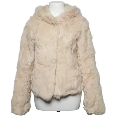 Jakke (Beige) fra CKN of Scandinavia Polyester, Kaninpels