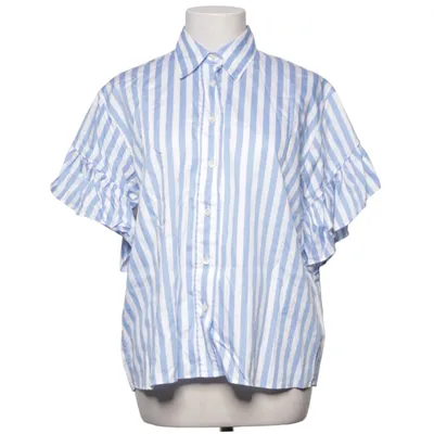 Chemise à manches courtes (Bleu, Blanc) de Van Laack Coton