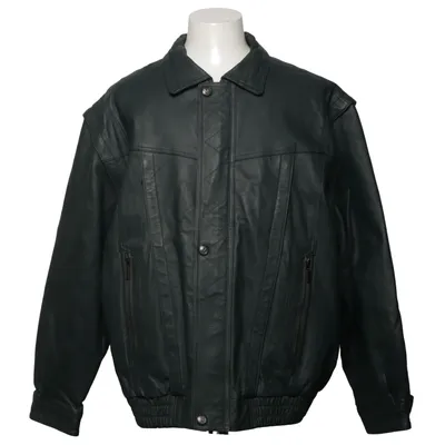 Leren jack (Groen) Leer, Polyester
