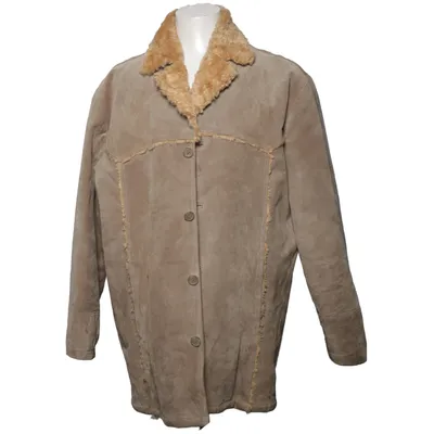 Shearling jas (Beige) van Kenvelo Acryl, Leer, Polyester
