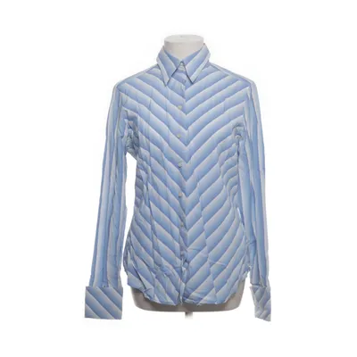 Skjorta (Vit, Blå) från Massimo Dutti Woman Bomull