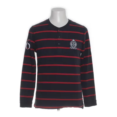 Henley shirt (Blauw, Rood) van Bondelid Katoen