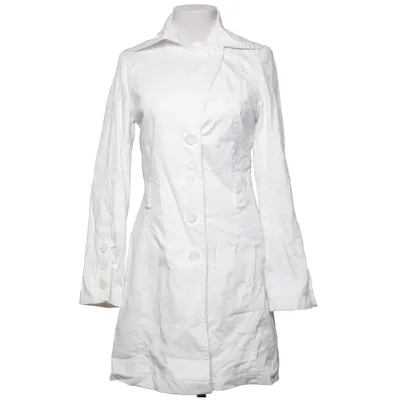 Trenchcoat (Hvid) fra Yaya Acetat, Bomuld, Elastan, Polyester