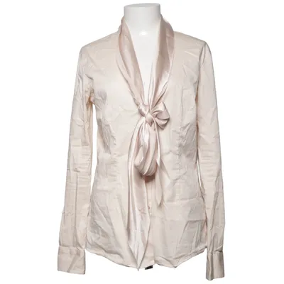 Blouse lavallière (Beige) de Aglini Coton, Élasthane, Polyamide