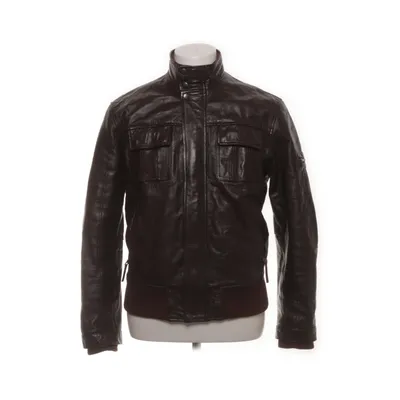 Läderjacka (Brun) från Leather Land Bomull, Skinn, Polyester