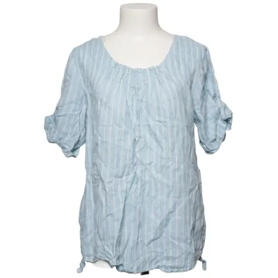 Top (Blauw, Wit) van Lina Tomei Linnen