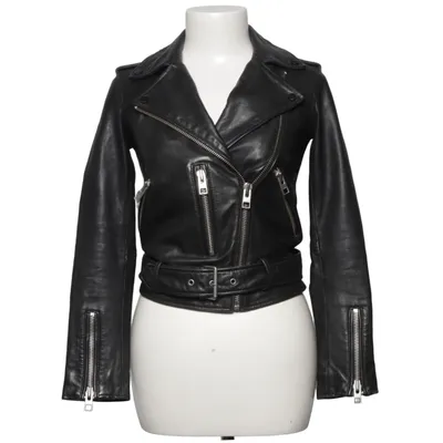 Bikerjack (Zwart) van Allsaints Leer, Polyester