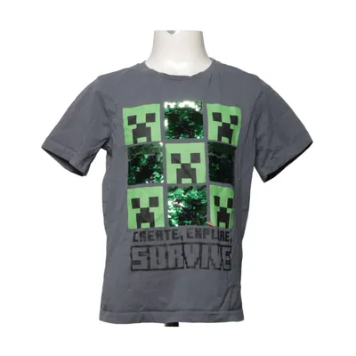 T-shirt (Gris, Vert, Multicolore) de Minecraft Coton