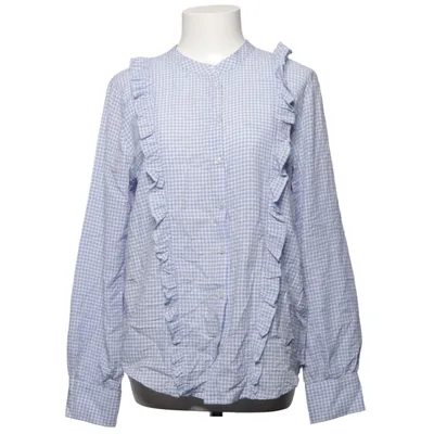 Blouse (Blauw, Wit) van Second Female Katoen, Modal, Polyamide, Polyester, Viscose