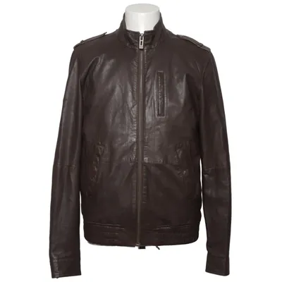 Lederjacke (Braun) von Review Baumwolle, Leder, Polyester