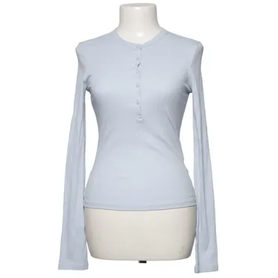 Henley shirt (Blauw) van Divided by H&M Katoen, Elastaan