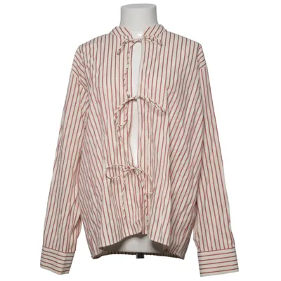 Bluse (Rød, Beige) fra Norr Bomuld, Polyamid, Viscose