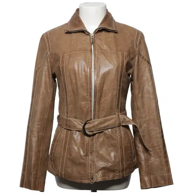 Jacket (Brown) from Guess Cotton, Polyester, Leather