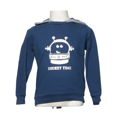 Hoodie (Blue, Gray) from Piano Cotton, Polyester, Viscose