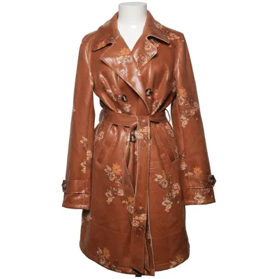 Trenchcoat (Brun, Flerfarvet) fra Azaka Elastan, Polyester