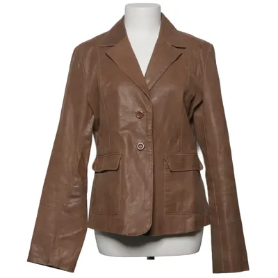 Læderblazer (Brun) fra Garrasco Læder, Polyester