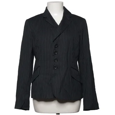 Blazer (Schwarz) von Ann Taylor Elasthan, Leinen, Polyester, Viskose