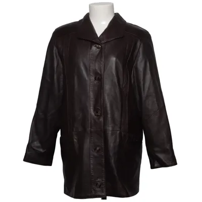 Leather coat (Brown) from Gazelli Creation Polyester