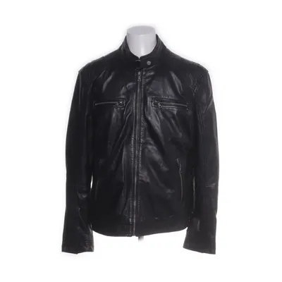 Leather jacket (Black) from David Moore Leather, Cotton, Polyester