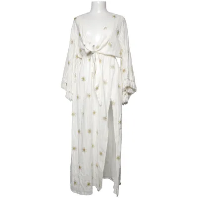 Robe longue (Blanc, Or) de Sundress Coton