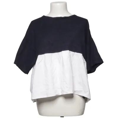 Top (Blauw, Wit) van Zara Knit Polyamide, Viscose
