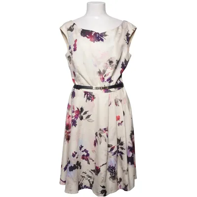 Robe de cocktail (Beige, Multicolore) de Little Mistress Élasthane, Polyester